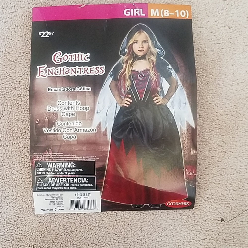 Girls gothic enchantress costume